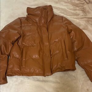 Stylish Brown Puffer Jacket for Women